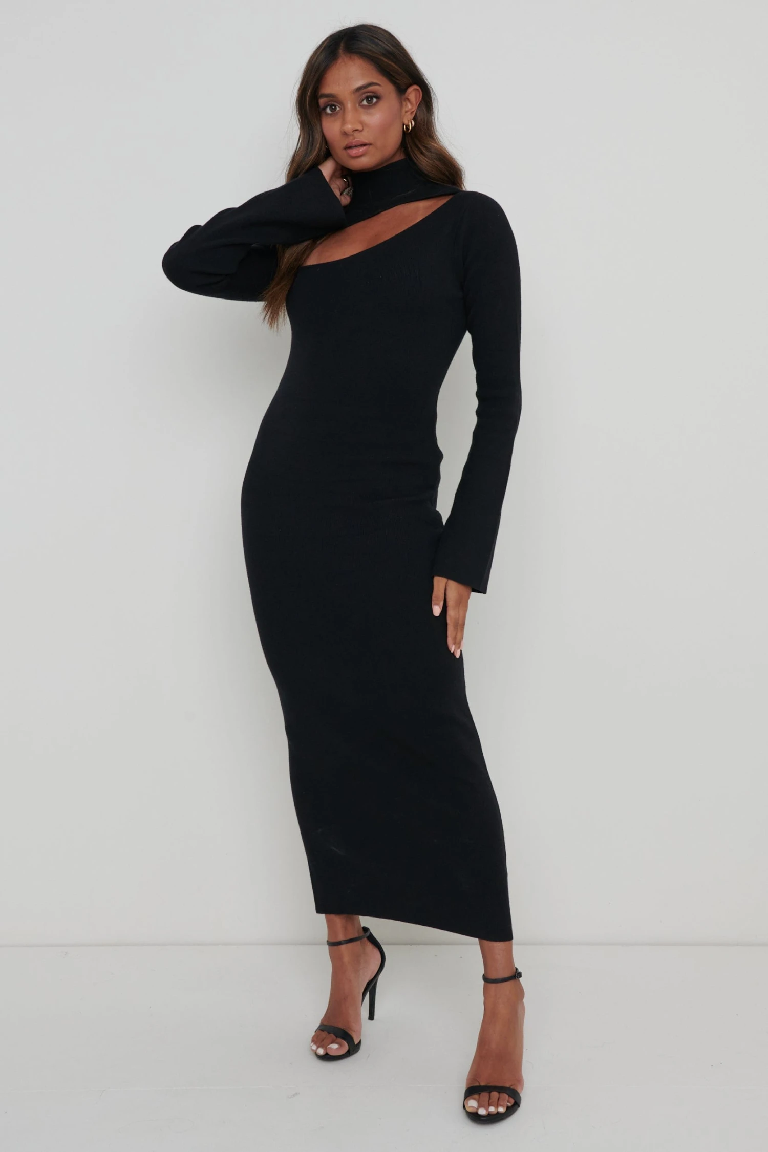 Shani Cut Out Knit Dress - Black 3 Shani Cut Out Knit Dress - Black