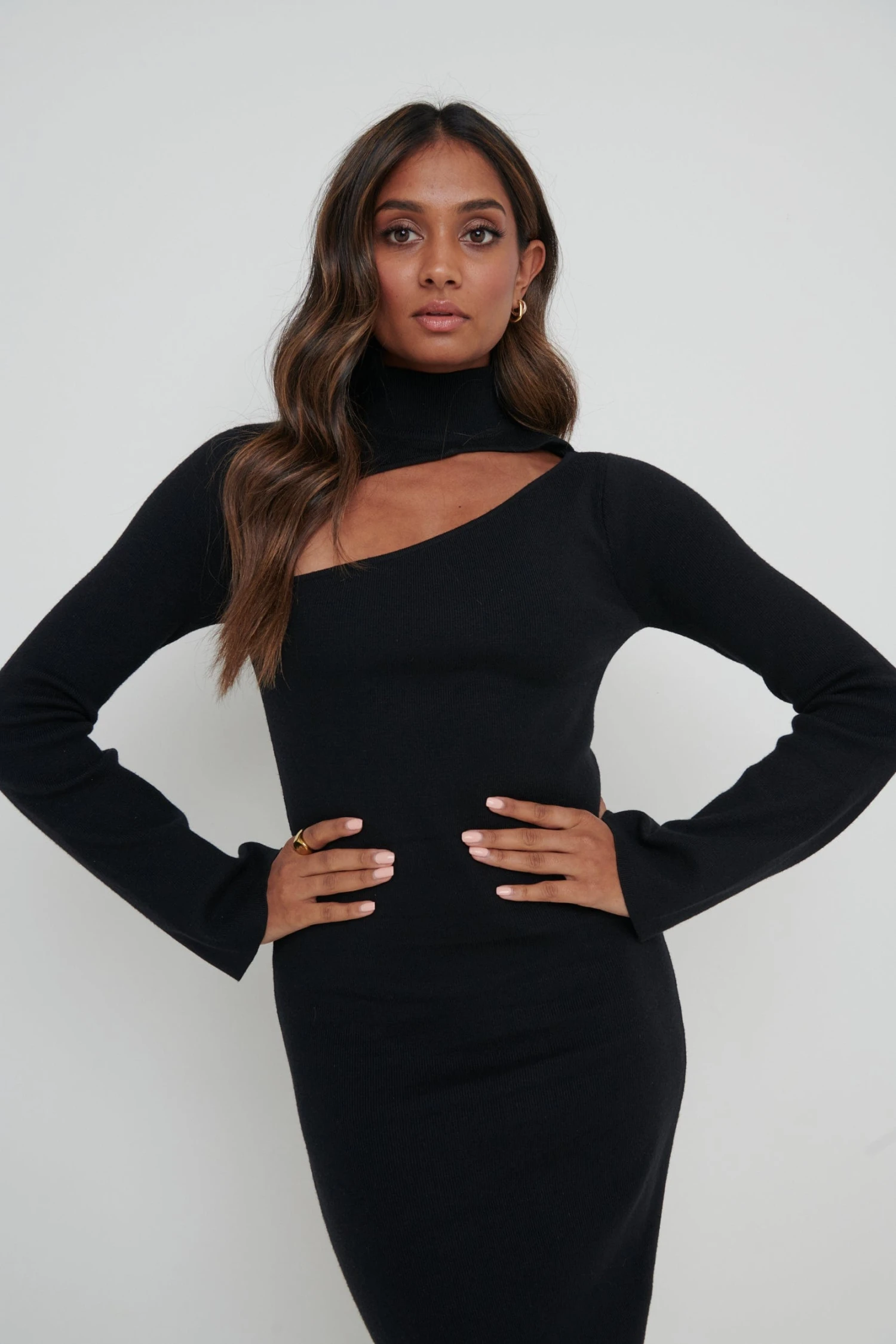 Shani Cut Out Knit Dress - Black 4 Shani Cut Out Knit Dress - Black - Image 2