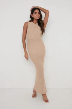 Sutton Contrast Crochet Dress - Beige 9 Sutton Contrast Crochet Dress - Beige -By Knitwear Shop Sutton Crochet Dress Beige 1181