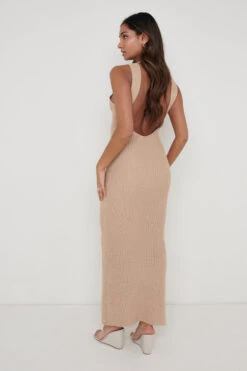 Sutton Contrast Crochet Dress - Beige 8 Sutton Contrast Crochet Dress - Beige -By Knitwear Shop Sutton Crochet Dress Beige 1192