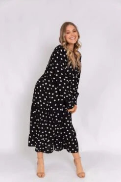 Curve Dotty Day Dress - Black Polka Dot 15 Curve Dotty Day Dress - Black Polka Dot -By Knitwear Shop UR4A0160
