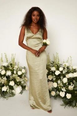 Esmee Maxi Bridesmaid Dress - Matte Olive -By Knitwear Shop custom resized 5b026386 beea 4f8d 9bec 523a2ec9d712
