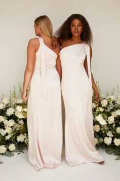 Amelia Tie Maxi Bridesmaid Dress - Matte Blush -By Knitwear Shop custom resized a40145dd 5900 4385 a92d ed475781afbd